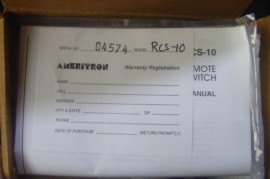 AMERITRON RCS-10 REMOTE antenna Sw 8 Way.