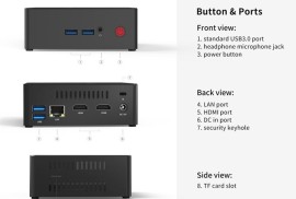 Beelink Gemini X55 Mini PC 8/256 mSATA WIFI LAN