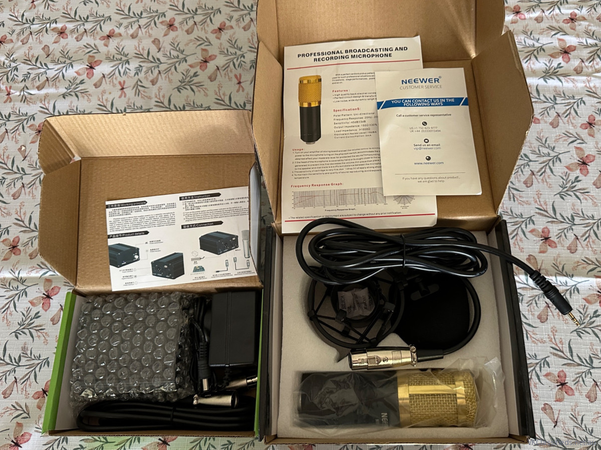 Neewer NW-800 mic and phantom PSU