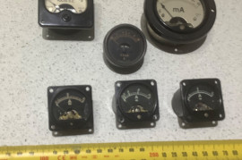Six equipment meters of various types/ages