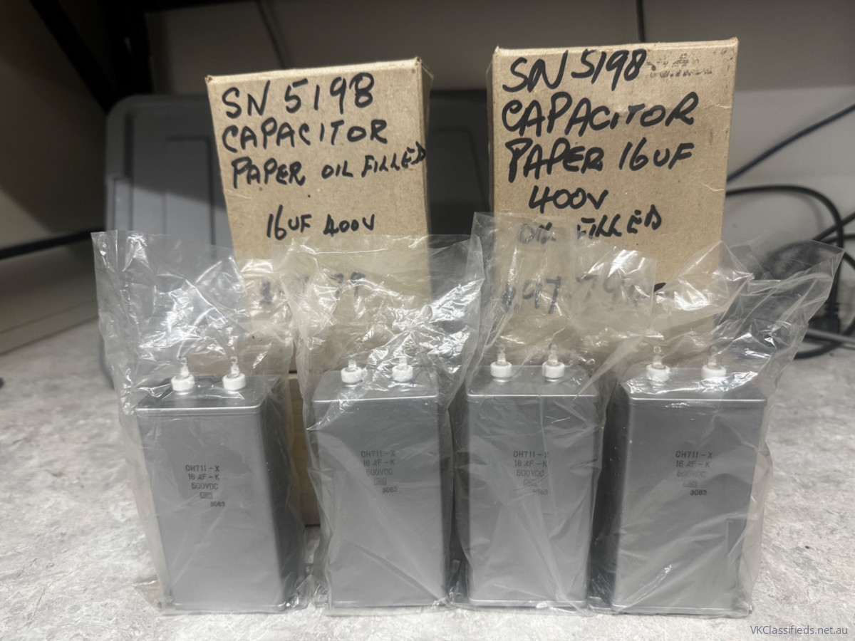 4x New JRC 16uF 500V Paper Oil Filled Capacitors