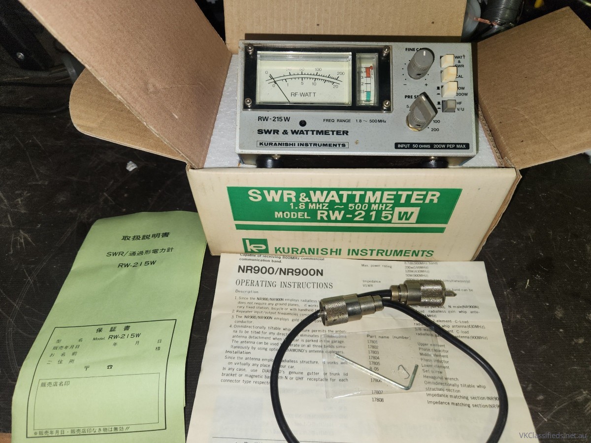 Kuranishi Instruments RW-215W SWR and Wattmeter