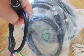 8 pin din cables, 80cm long, pack of 5 - new - $25