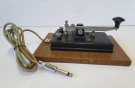 MORSE KEY type KE-1 by SATO JAPAN with cable