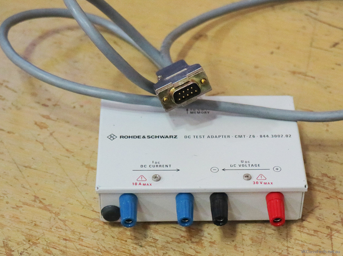 R&S CMT-Z6 DC test adapter for CMT-52 and SMFS