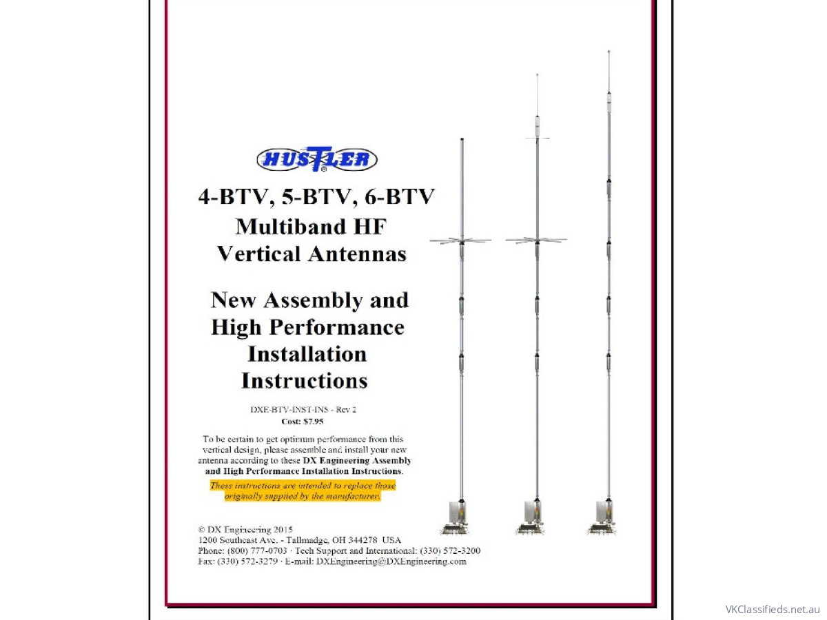 Hustler 6BTV 6Band HF Base Vertical Antenna