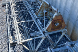 Galvanised triangular tower