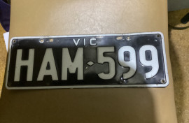 HAM 599 Victorian number plates